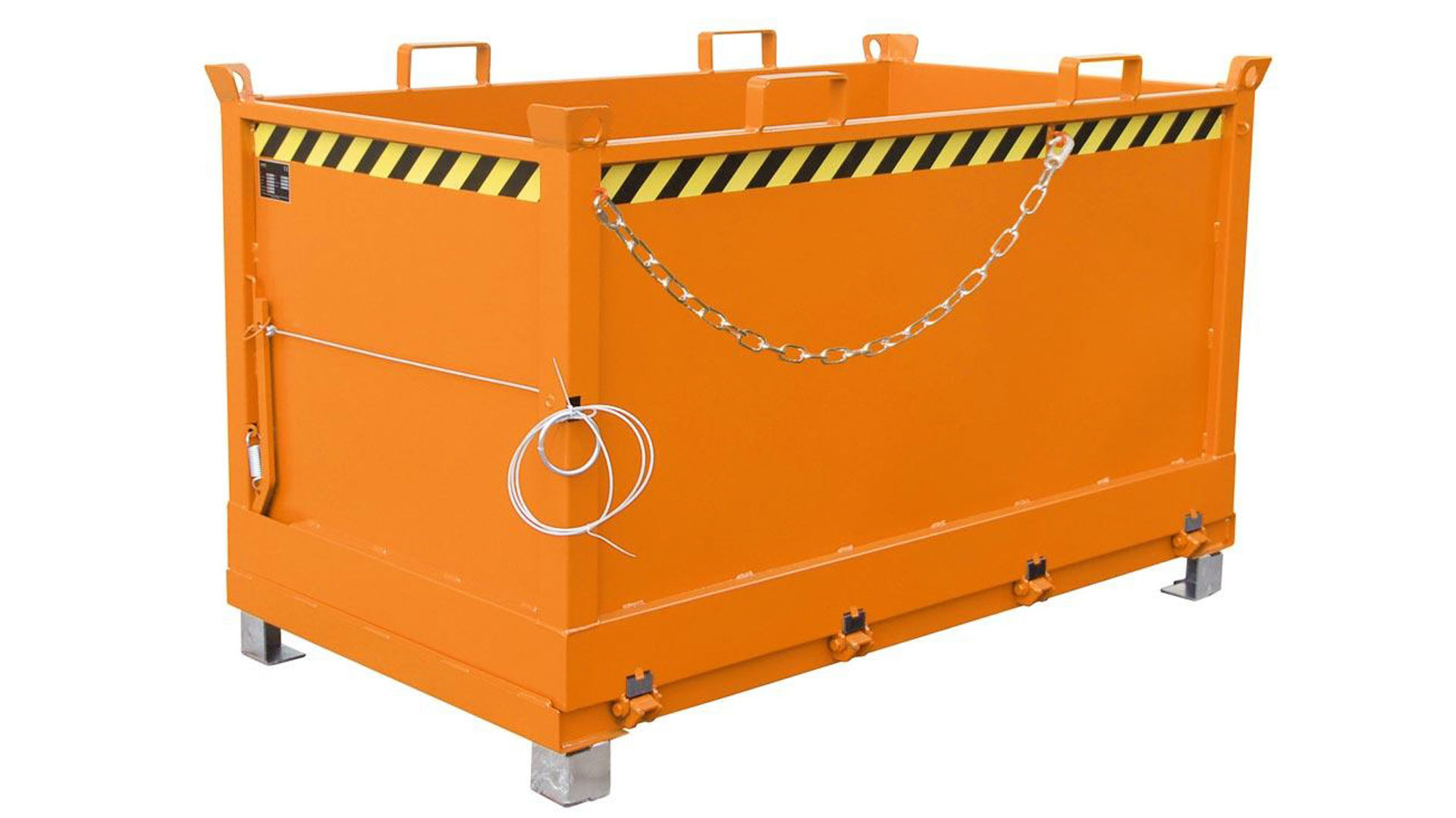 Klappbodenbehälter - 1.500 l Volumen - 1.500 kg - kranbar - gelborange