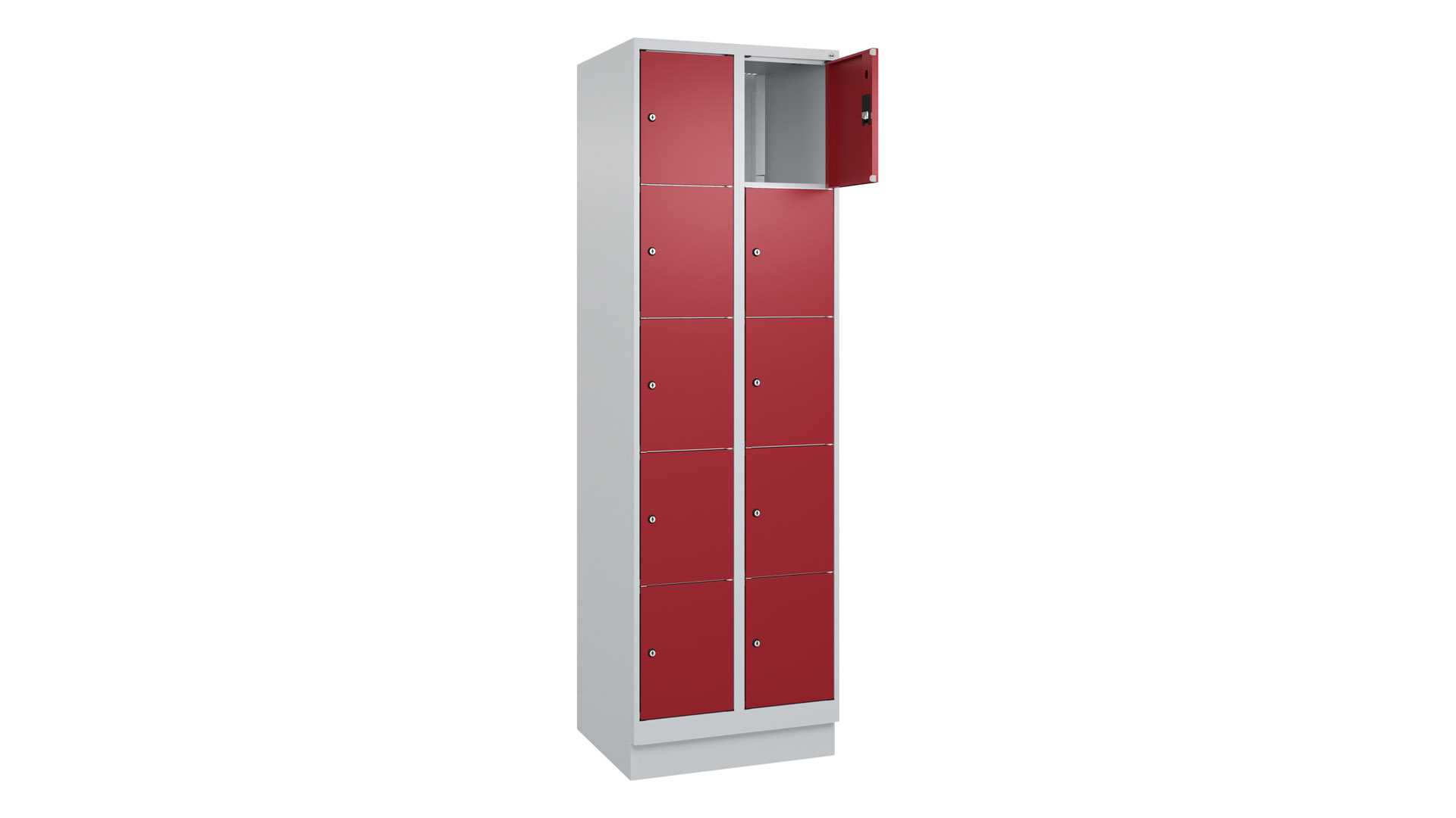 Fächerschrank, Breite 60 cm, Höhe 195 cm, Tiefe 50 cm, 10 Fächer