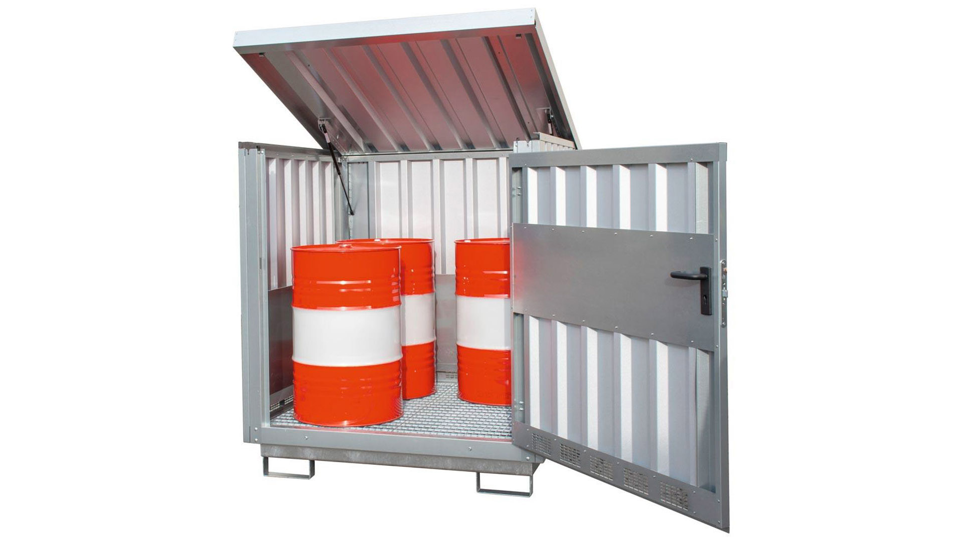 Gefahrstoffdepot für 4x200l Fass