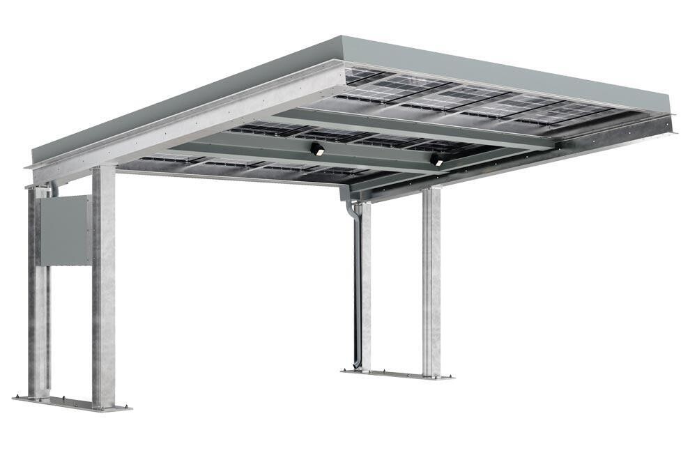 Carport Solar Grundeinheit - BxTxH 6083x5265x3290 mm