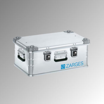 ZARGES Universalkiste K 470 - 42 l, Lagerbox, Alu Kiste - Breite 600 mm - Höhe 250 mm - Tiefe 400 mm - Aluminiumkiste