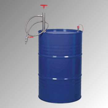 Edelstahl Fasspumpe mit Auslaufschlauch und Hahn