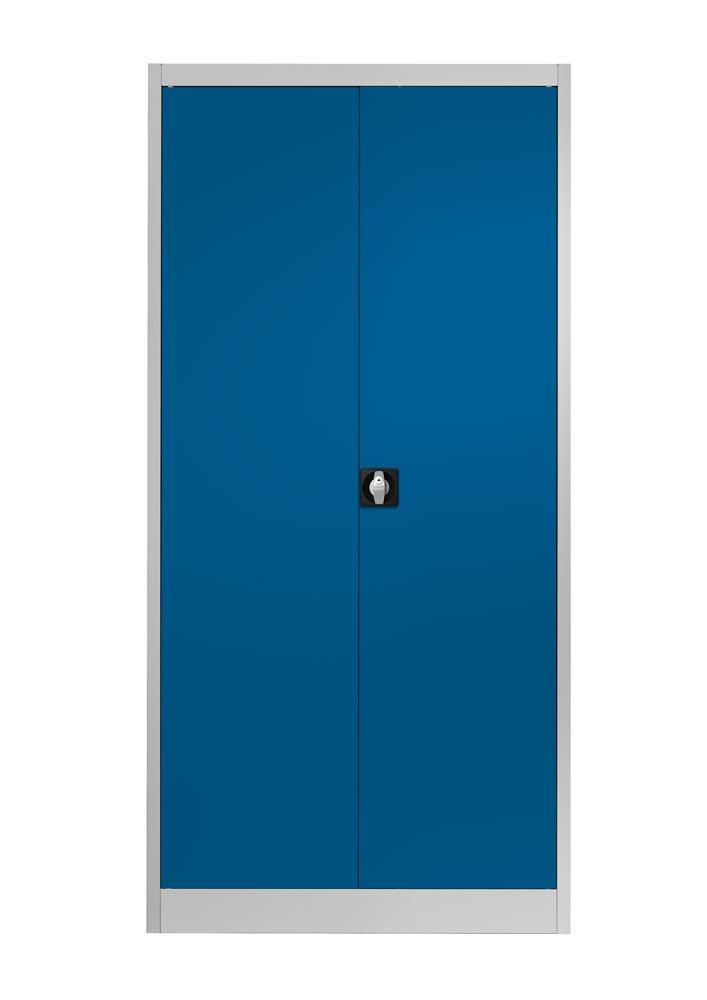 Flügeltürenschrank, 4 verzinkte Fachböden,  Fachböden,BxTxH 950x500x1950 mm, RAL7035/5010