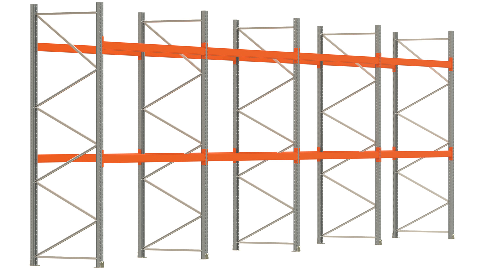 Palettenregal ARTUS - Breite 1122,5 cm - Höhe 350 cm - Tiefe 110 cm - Fachlast 2000 kg - 36 Palettenstellplätze