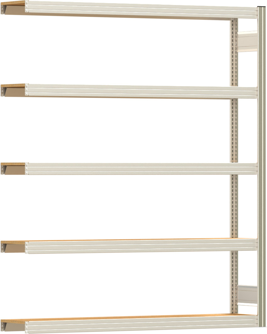 Fachbodenregal BERT - Breite: 169,5 cm - Tiefe: 30 cm - Höhe: 200 cm - 5 Böden - Anbauregal
