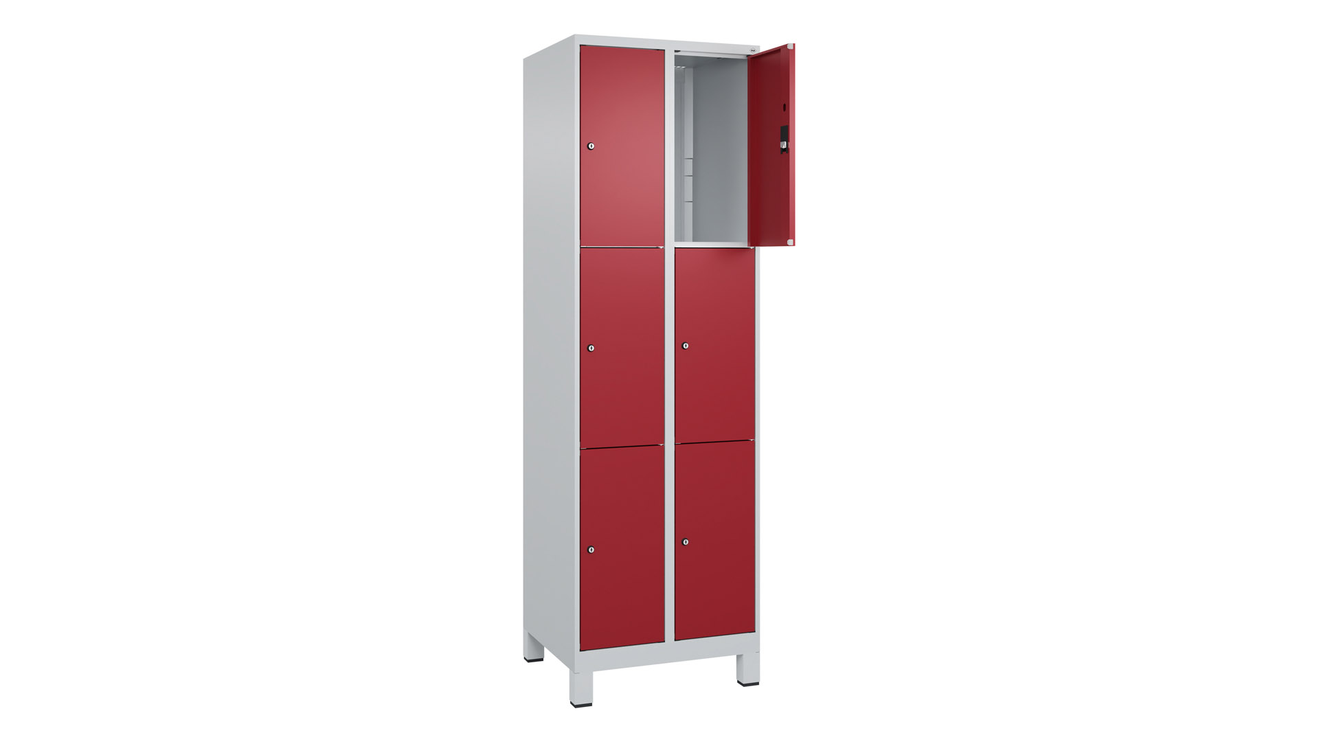Fächerschrank, Breite 60 cm, Höhe 195 cm, Tiefe 50 cm, 6 Fächer