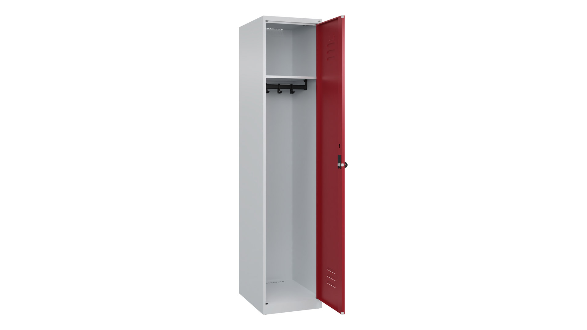 Spind - Garderobenschrank, Breite 40 cm, Höhe 185 cm, Tiefe 50 cm, 1 Abteile