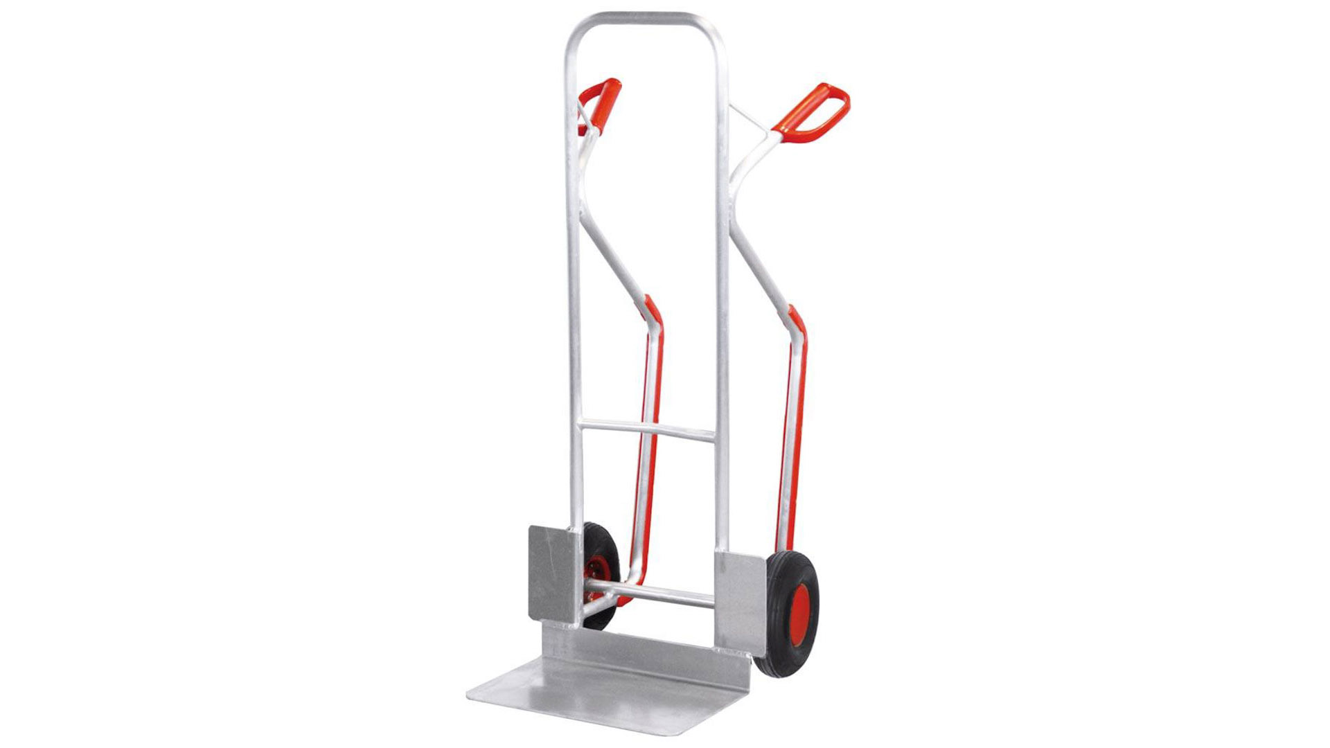 Sackkarre, Alu-Karre - Schaufel 480 x 300 mm - Traglast 200 kg - Luftbereifung - Gleitkufen