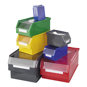 Sichtlagerkasten mit Aufhängeleiste