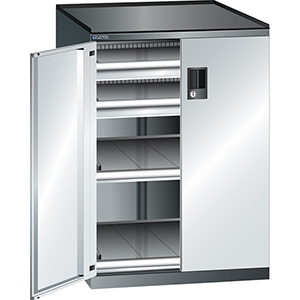 Schubladenschrank m. Flügeltüren