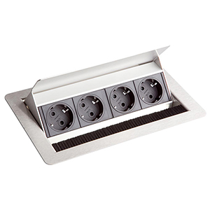 Elektrifizierung für Konferenztische SMILLA, 4 Steckdosen