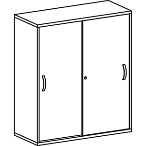 Aktenschrank mit Schiebetüren, Büroschrank