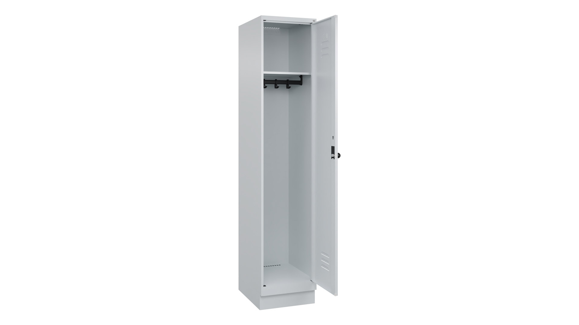 Spind - Garderobenschrank, Breite 40 cm, Höhe 195 cm, Tiefe 50 cm, 1 Abteile