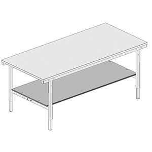 Zwischenboden zu Packtisch, kunststoffbeschichtet, BxTxH 1720x770x19 mm