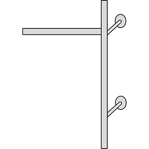 Wandgarderobe, Edelstahl-Wandgarderobensystem