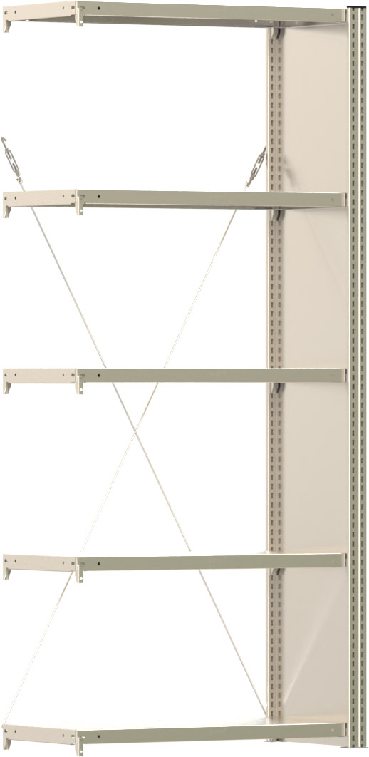 Fachbodenregal BERT - Breite: 87,5 cm - Tiefe: 40 cm - Höhe: 200 cm - 5 Böden - Anbauregal