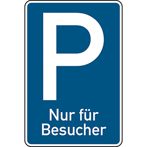 Parkplatzschild