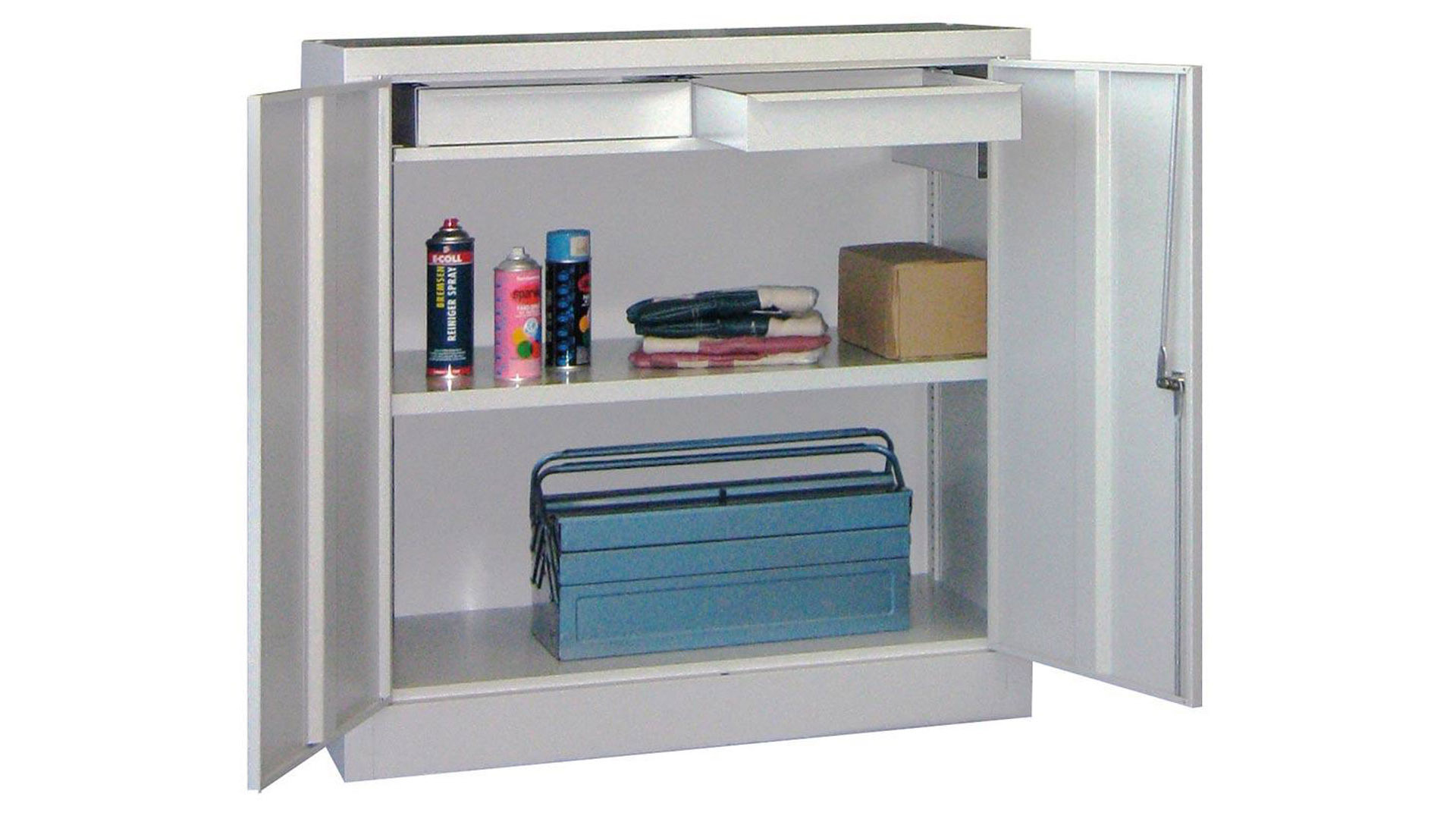 Stahlschrank, Vollblechtür, Zylinderschloss
