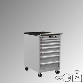 Lista Schubladenschrank - 14.372.020 - 990 x 564 x 725 mm (HxBxT) - 7 Schubladen - 75 kg - Key Lock - lichtgrau (RAL 7035)