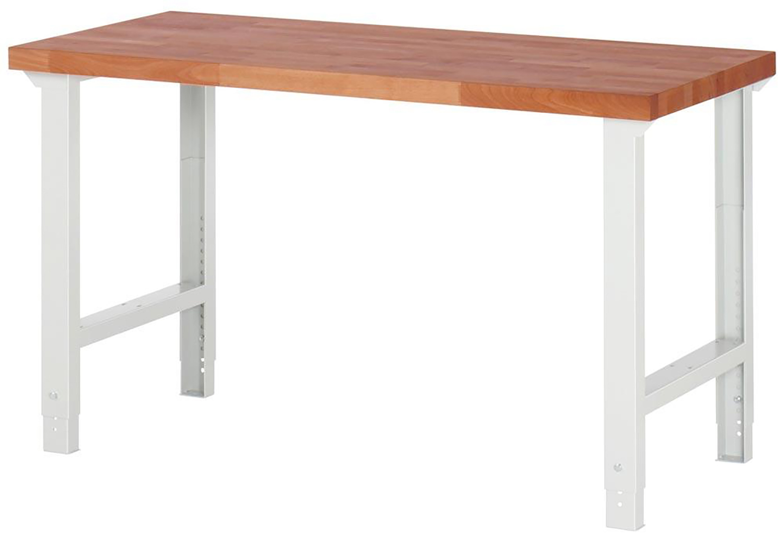 Werkbank 7000 BR, B1500xT700xH790-1140 mm, Platte Buche 40 mm, zerlegte Anlieferung, RAL 7035