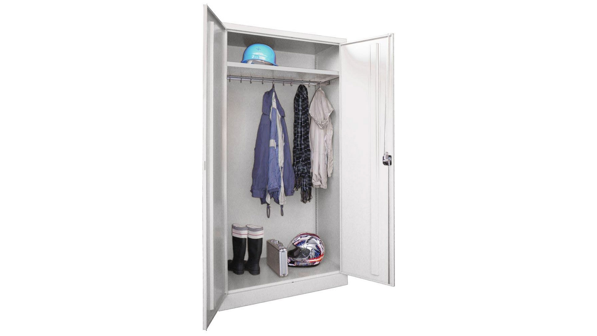 Spind - Garderobenschrank, Breite 100 cm, Höhe 195 cm, Tiefe 60 cm, 1 Abteil(e)