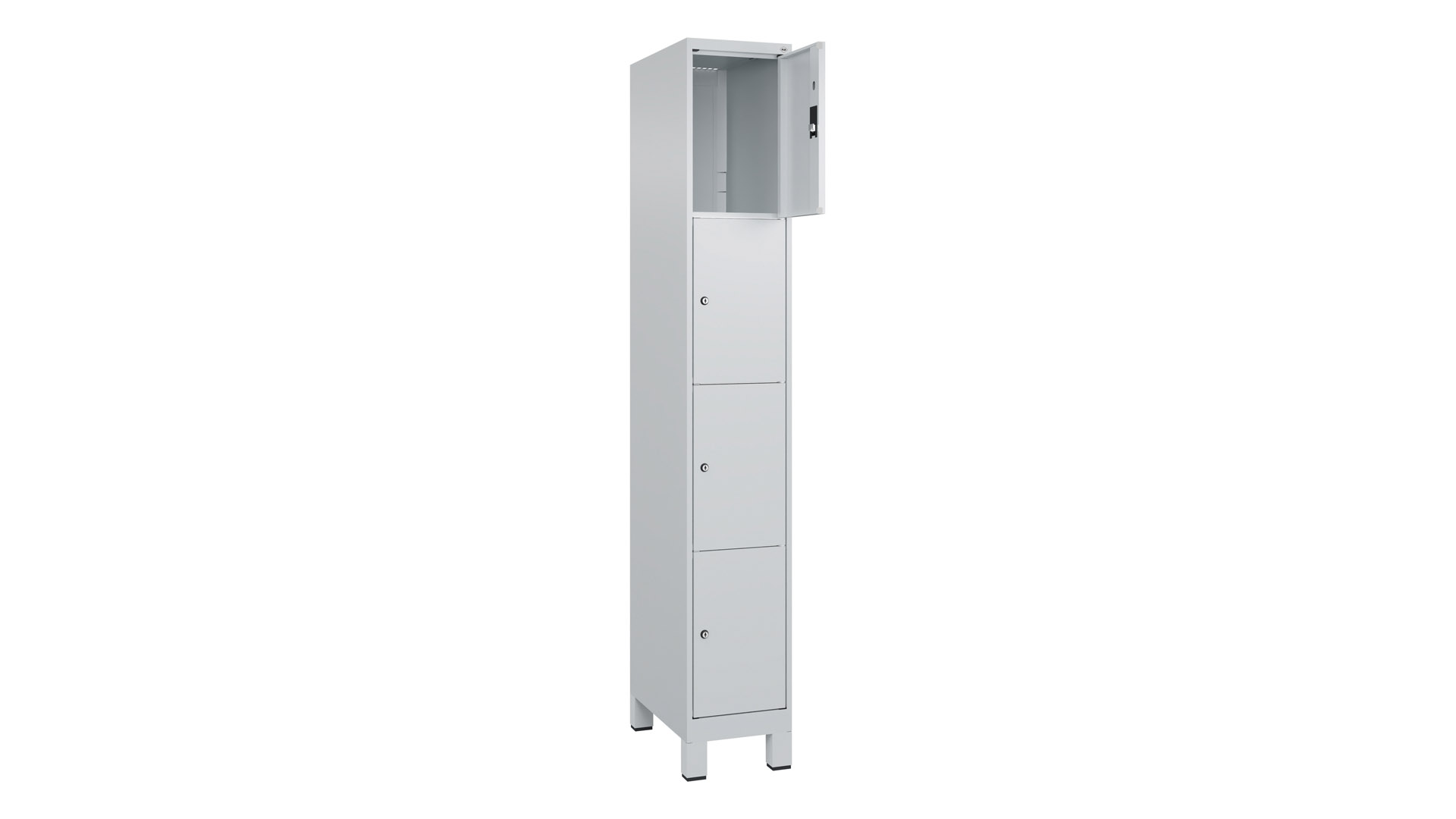 Fächerschrank, Breite 30 cm, Höhe 195 cm, Tiefe 50 cm, 4 Fächer