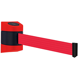 Wandkassette mit Rollgurt, Wandfixierung inkl. Wandanschluss, Gehäuse Kunststoff Rot, Gurt 4,60 m, rot