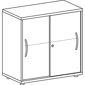 Aktenschrank mit Schiebetüren, Büroschrank