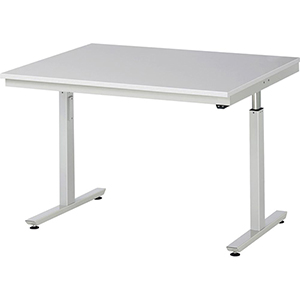Elektrisch höhenverstellbarer Arbeitstisch, Breite 125 cm, Tiefe 100 cm, Höhe 112 cm,  Schublade(n), Platte: Melaminharzbeschichtet