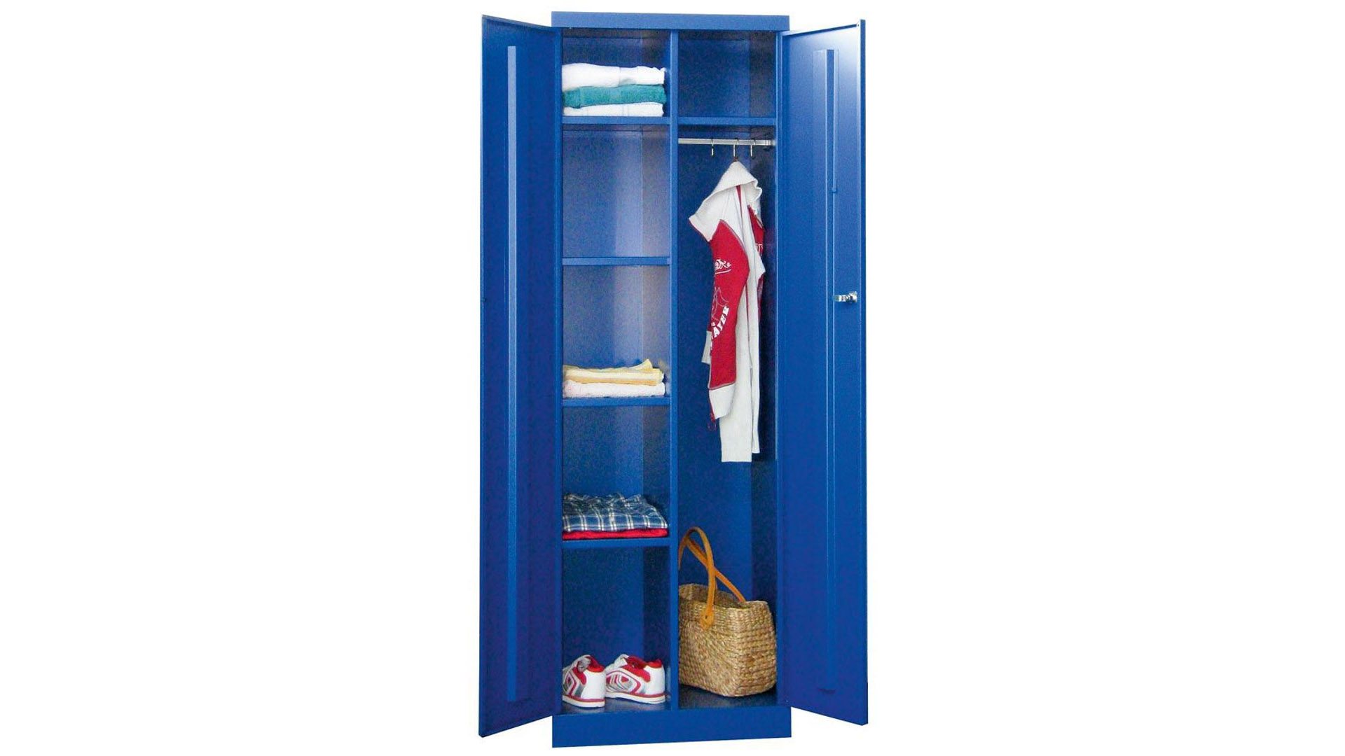 Spind - Garderobenschrank, Breite 60 cm, Höhe 180 cm, Tiefe 50 cm, 1 Abteil(e)