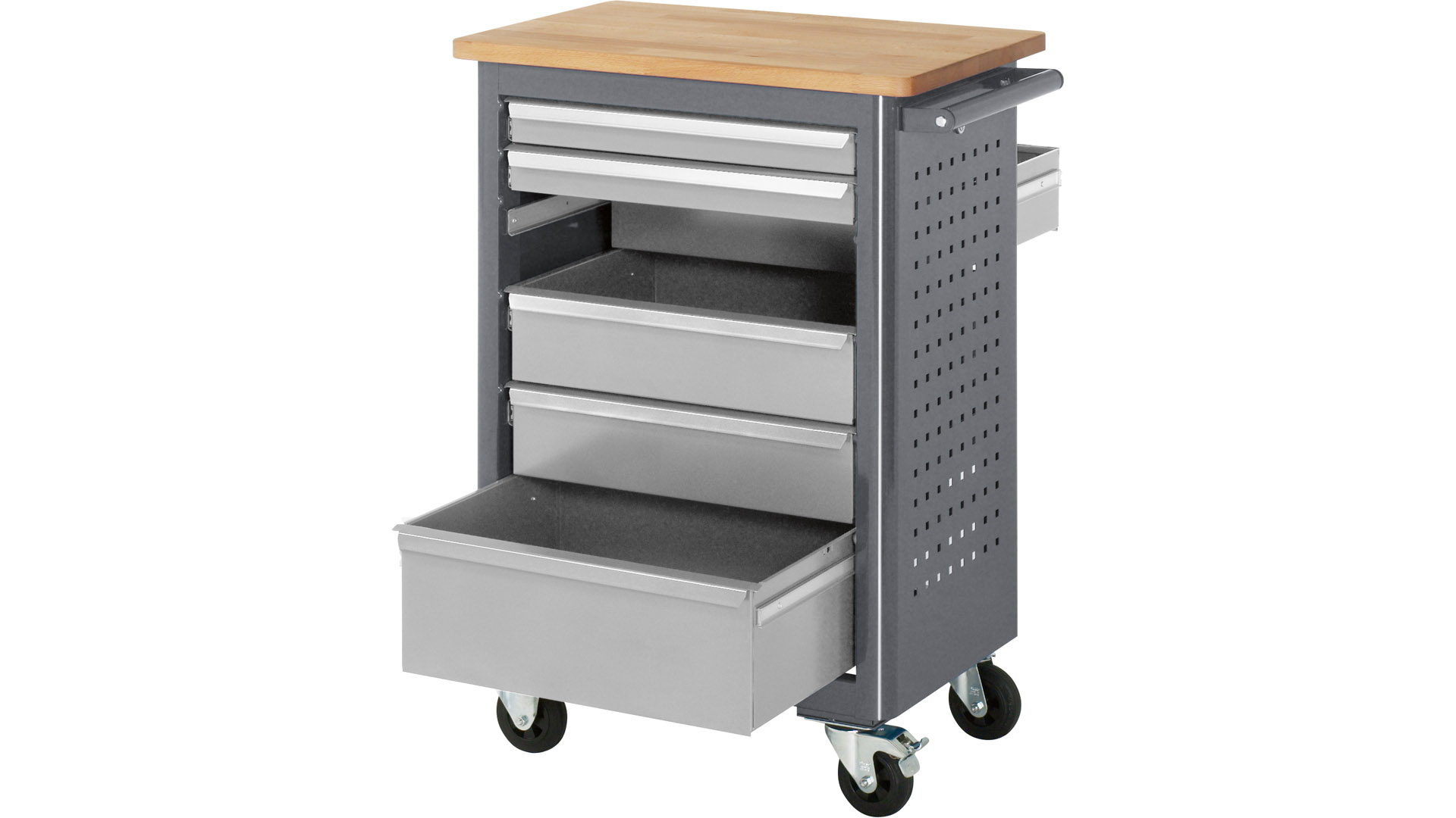 Werkstattwagen, Rollwerkbank mit Bucheplatte