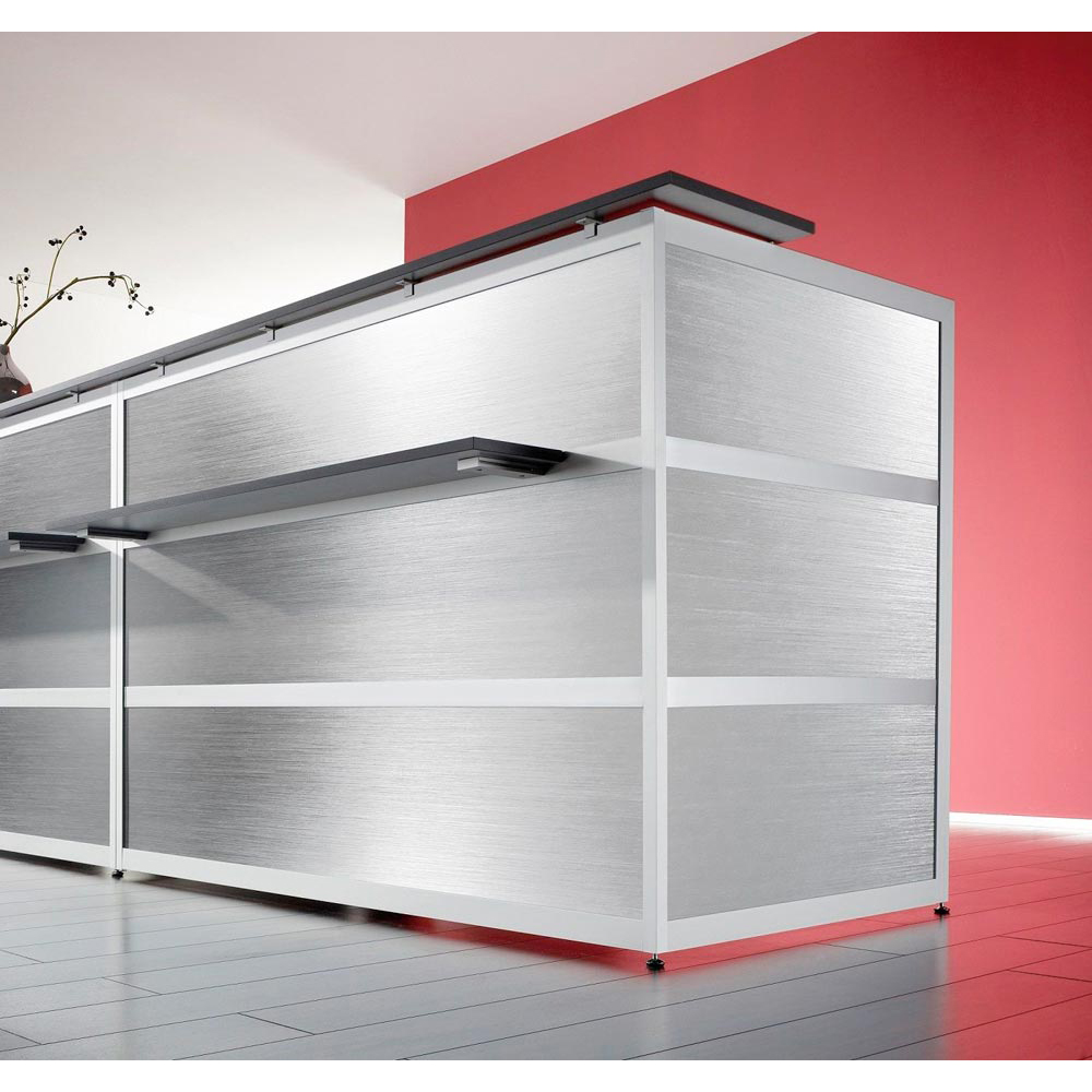 Taschenablage für gerade Theken