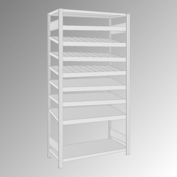 Ladenregal, Verkaufsregal, Fachbodenregal mit Lochwand