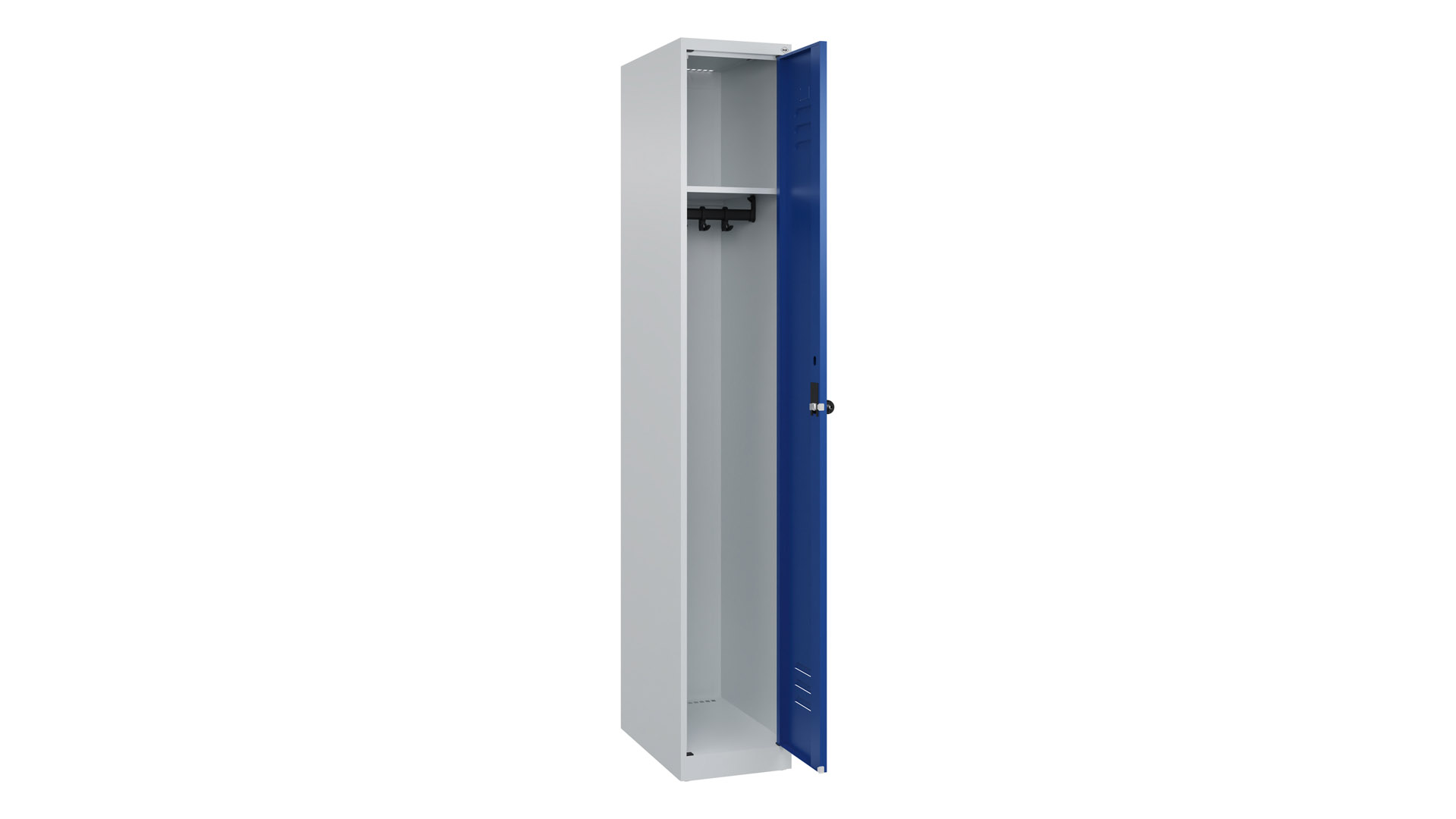 Spind - Garderobenschrank, Breite 30 cm, Höhe 185 cm, Tiefe 50 cm, 1 Abteile