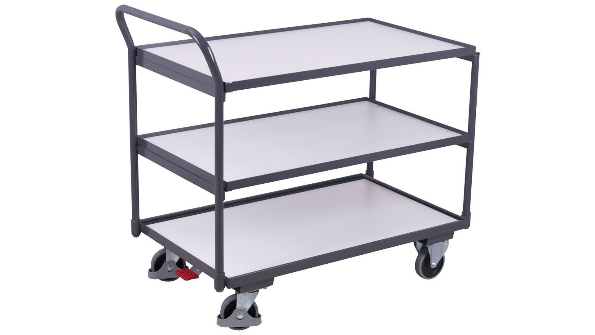 Leitfähiger ESD Tischwagen - 3 Ladeflächen 490 x 835 mm - Traglast 250 kg