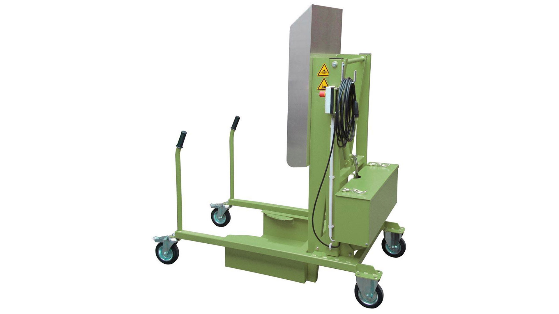 Mülltonnen-Kippstation - Tragkraft 110 kg - elektrisch 230 Volt - resedagrün