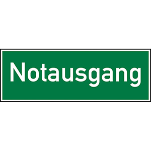 Rettungszeichen, Rettungsschild, Notausgang
