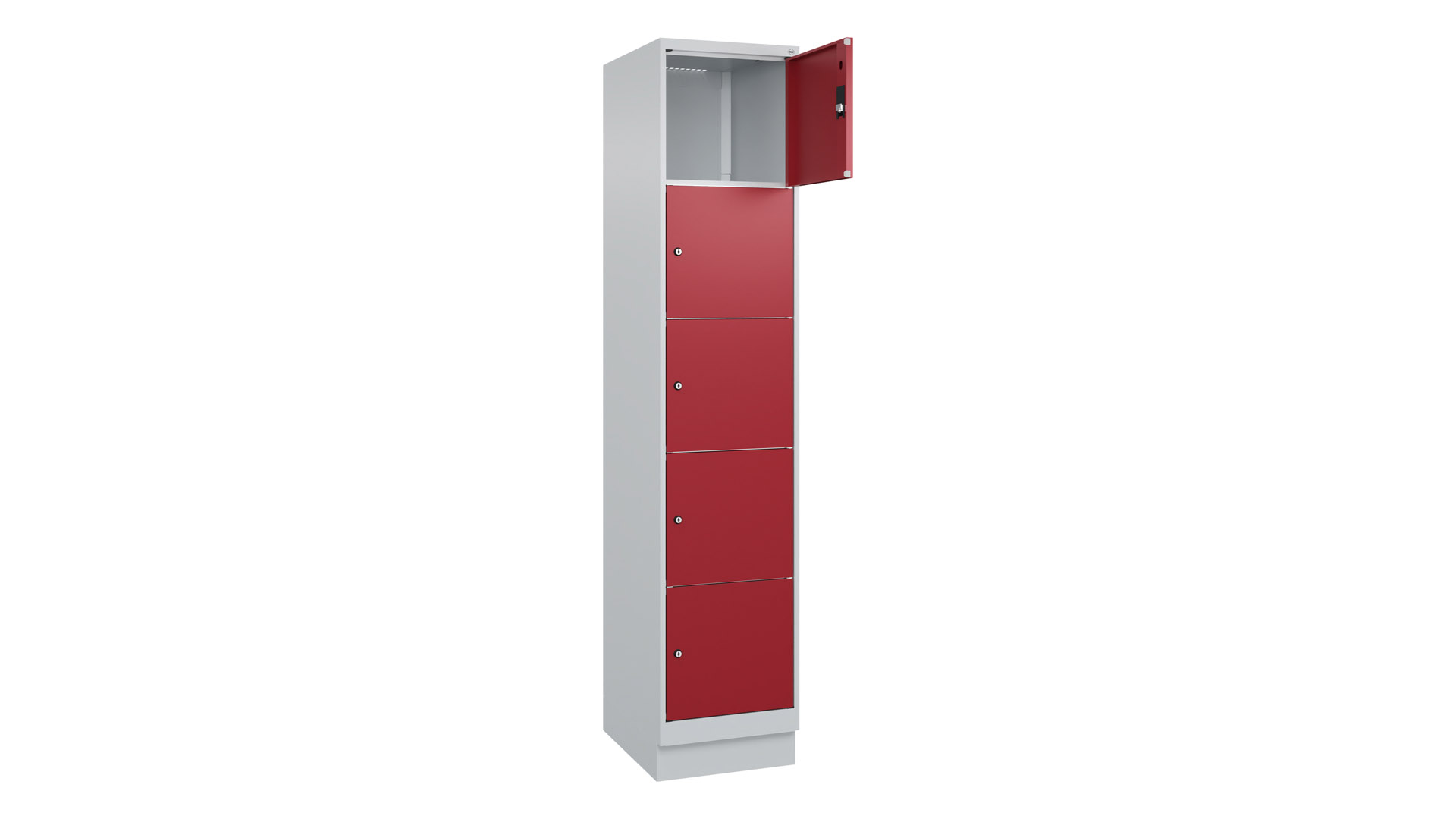 Fächerschrank, Breite 40 cm, Höhe 195 cm, Tiefe 50 cm, 5 Fächer