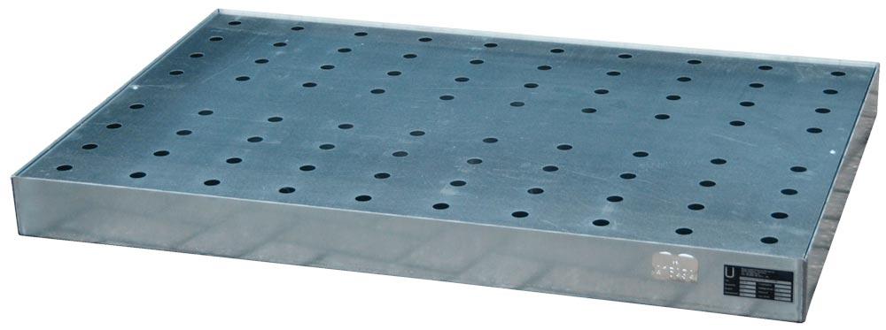 Kleingebindewannen aus verzinktem Stahlblech für Paletten