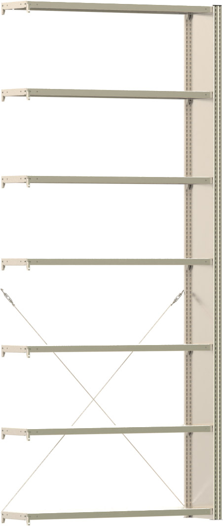 Fachbodenregal BERT - Breite: 128,5 cm - Tiefe: 30 cm - Höhe: 300 cm - 7 Böden - Anbauregal