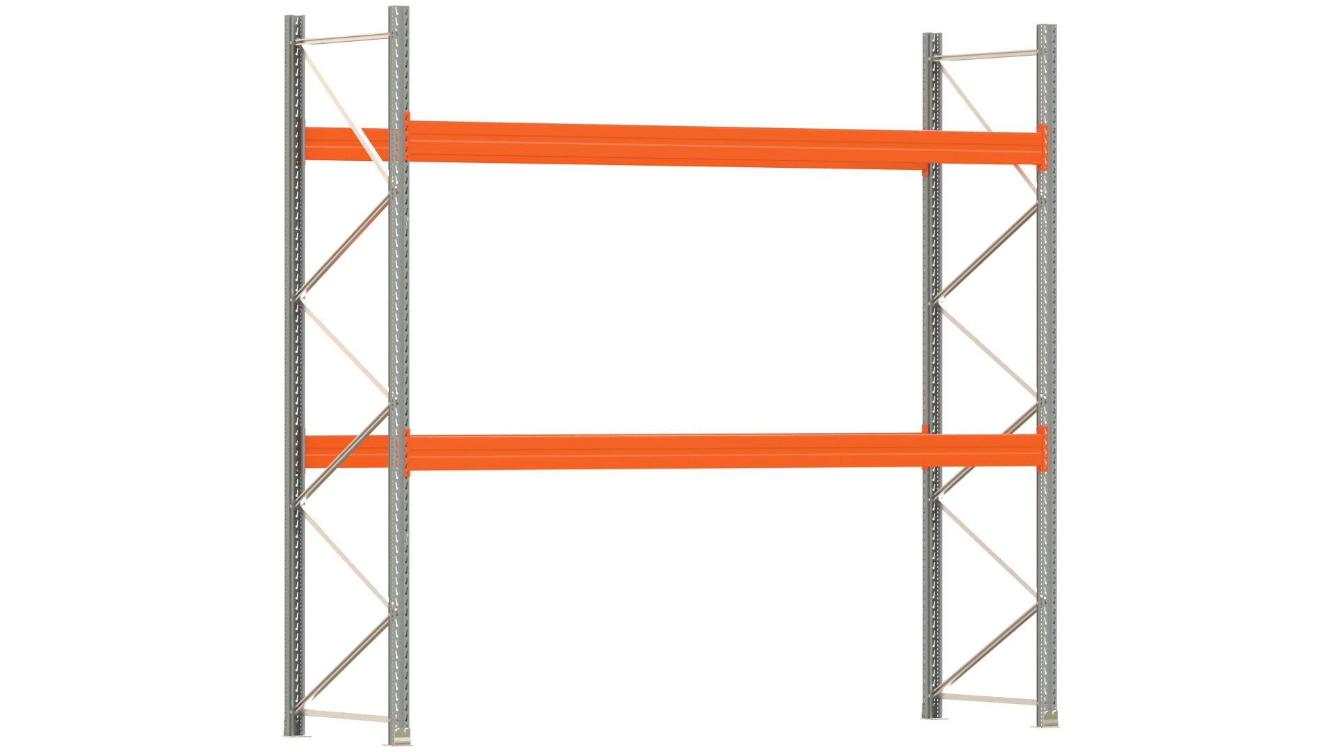 Palettenregal ARTUS - Breite 377 cm - Höhe 350 cm - Tiefe 110 cm - Fachlast 3700 kg - 12 Palettenstellplätze