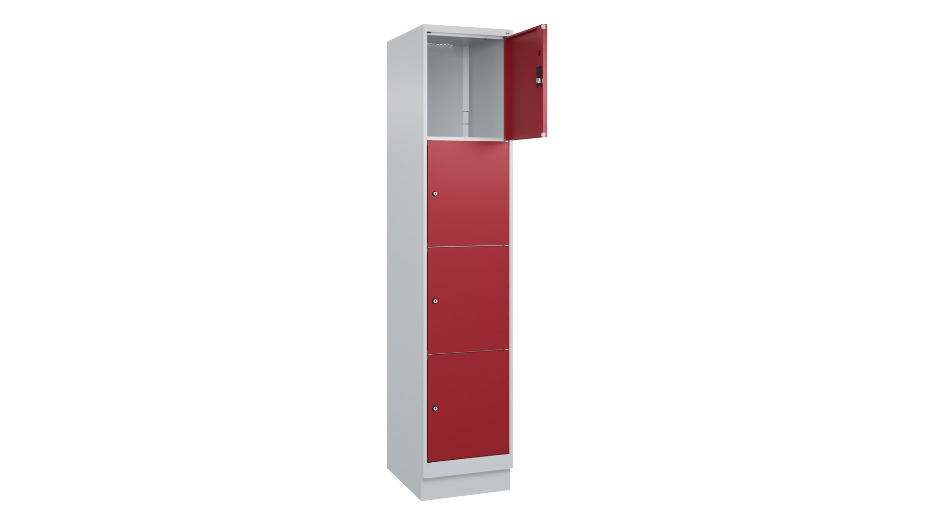 Fächerschrank, Breite 40 cm, Höhe 195 cm, Tiefe 50 cm, 4 Fächer