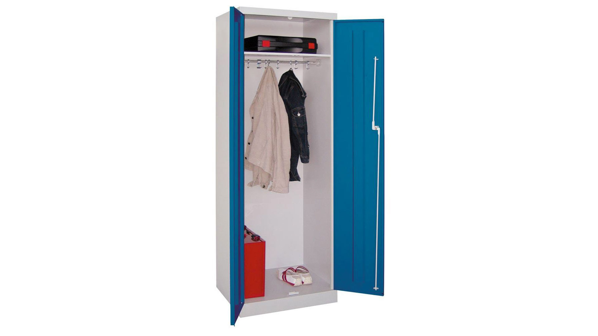 Spind - Garderobenschrank, Breite 60 cm, Höhe 180 cm, Tiefe 50 cm, 1 Abteil(e)