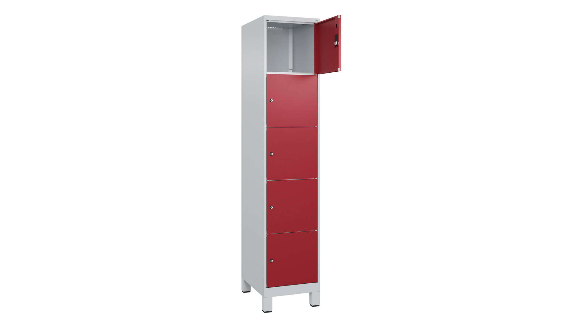 Fächerschrank, Breite 40 cm, Höhe 195 cm, Tiefe 50 cm, 5 Fächer