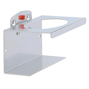 Dosenhalter, einfach, Breite 100 mm, Durchm. 70 mm, ähnlich RAL 9006 aluminium