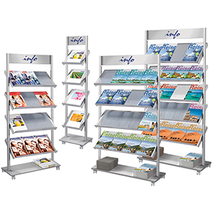 Prospektregal aus Stahl, Prospektständer