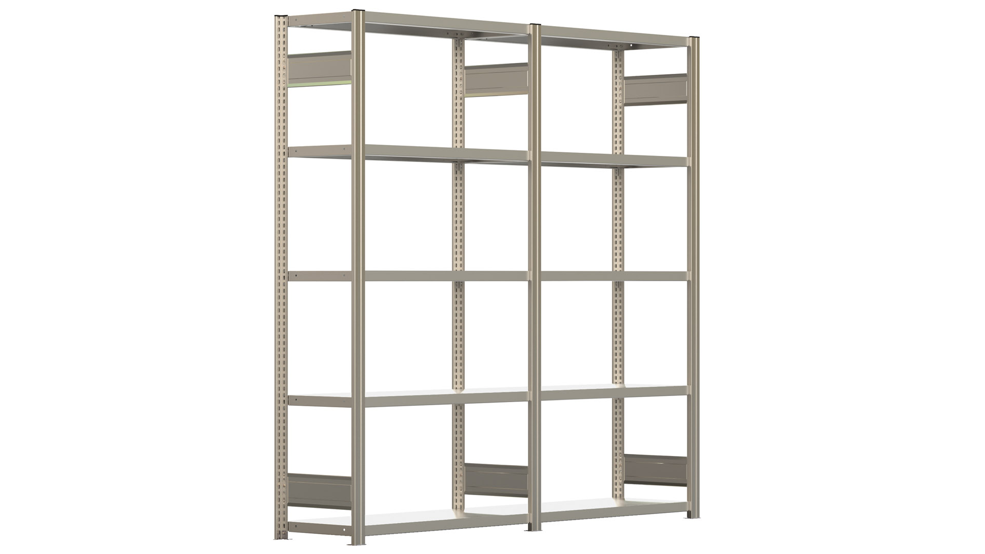 Fachbodenregal BERT - Breite: 201 cm - Tiefe: 40 cm - Höhe: 200 cm - 10 Böden - Regalreihe