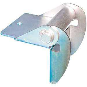 Kraftübertragungssystem, verzinkter Stahlblech mit Rolle, 2 schwenkbare Auflagebleche, für Gurtbreiten bis 75 mm Breite, VE 2 Stück