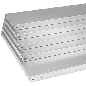 Fachboden, RAL 7035 lichtgrau, Traglast 150 kg, inkl. 4 Fachbödenträger, BxT 870x300 mm