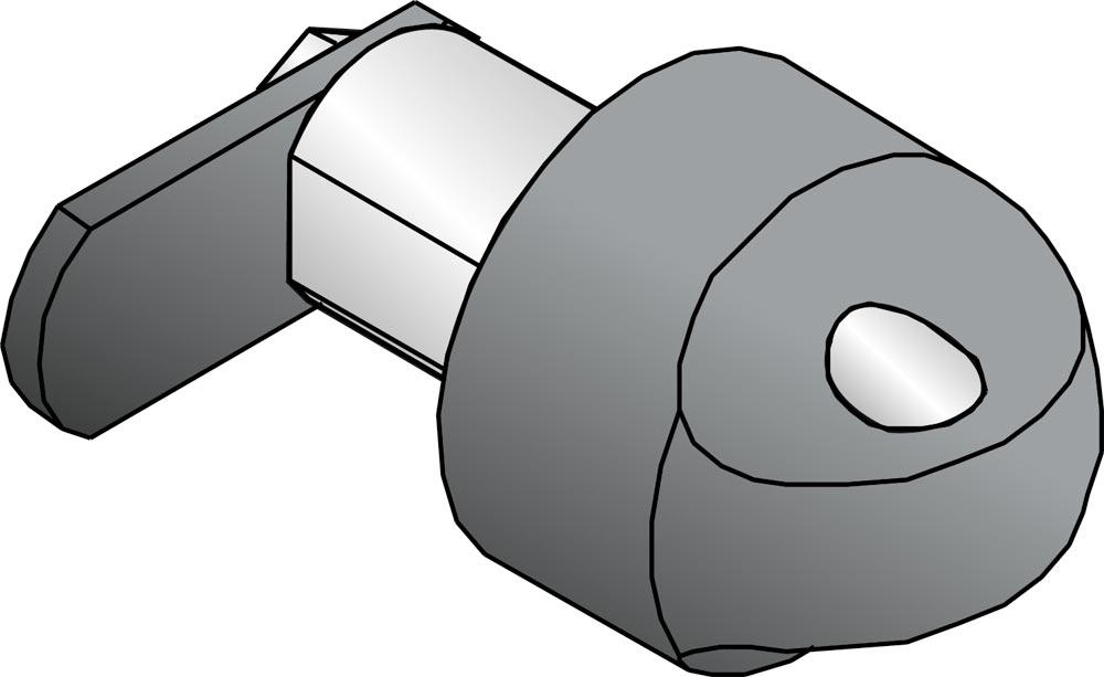 Drehriegel für Vorhangschloss